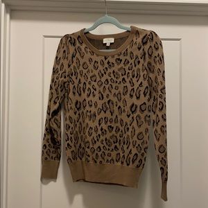 Lucky brand leopard sweater size medium